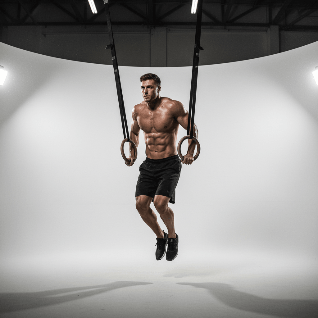 Athlète ring dips CrossFit