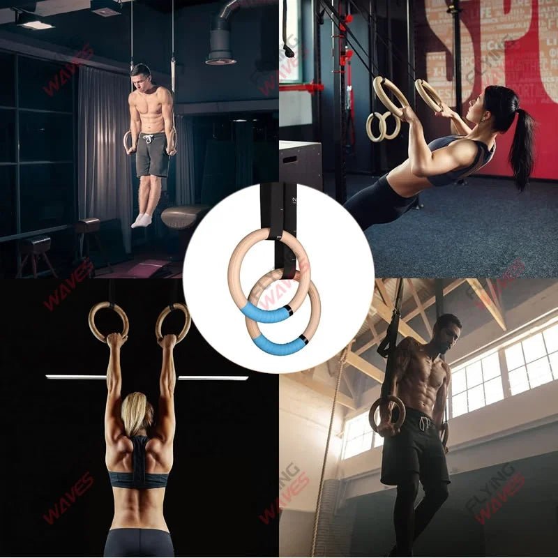 Anneaux de Gymnastique | Bois 32 mm CrossFit et Calisthenics - La Zone Fitness