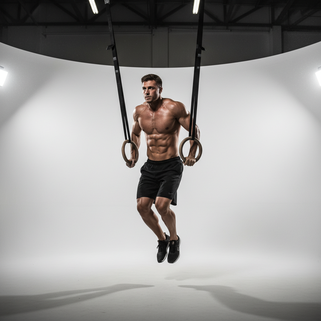 Athlète ring dips CrossFit