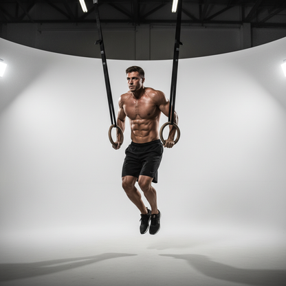 Athlète ring dips CrossFit