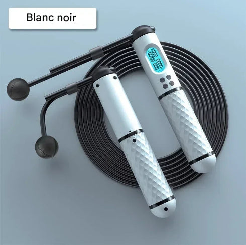 Corde a sauter blanche et noir