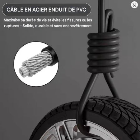 Corde a sauter avec fil en acier et pvc