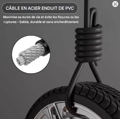 Corde a sauter avec fil en acier et pvc