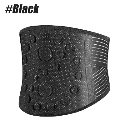 Ceinture lombaire chauffante montrant le modele en noir