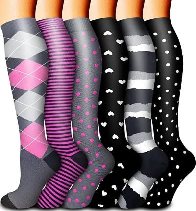 Chaussette de compression couleur motif varier