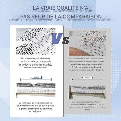 chaussettes de compression caracteristiques versus competition