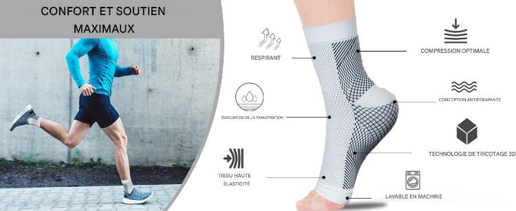Chaussettes de compression haute elasticite