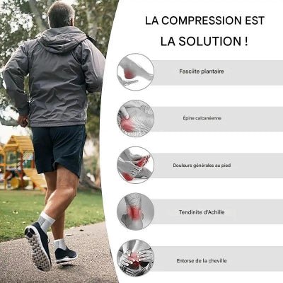 Chaussettes de compression reduit douleurs epine calcaneenne