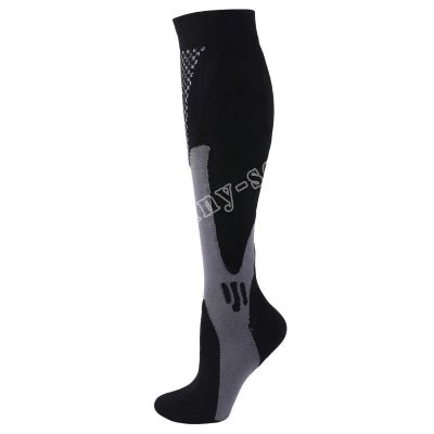 Chaussette de compression noir et gris