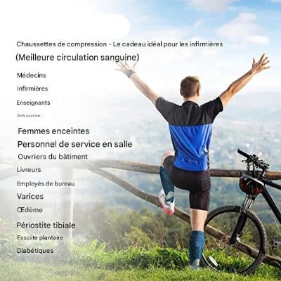 Chaussette de compression homme velo nature