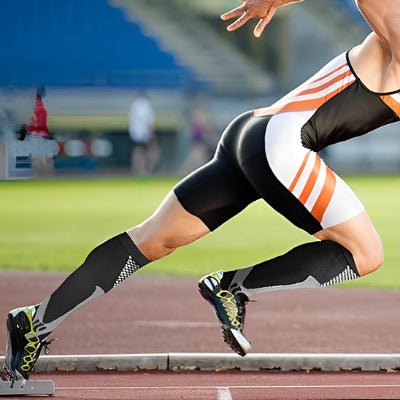 Chaussettes de compression noir homme course