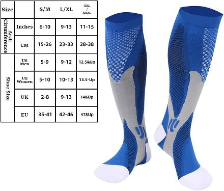 Chaussette de compression tableau grandeur