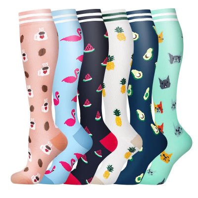 Chaussettes de compression motifs fruit animaux