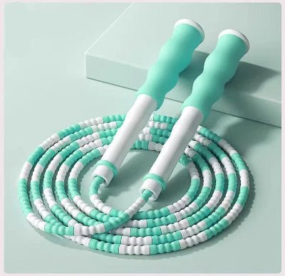 Corde a sauter verte et blanche