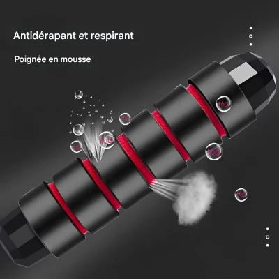 Corde a-à sauter-à poignee antiderapante et qui respire