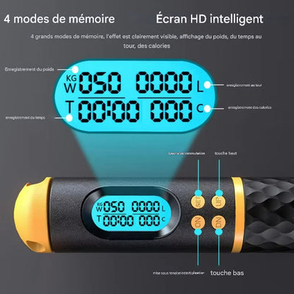 Corde a sauter quatre mode memoire ecran hd