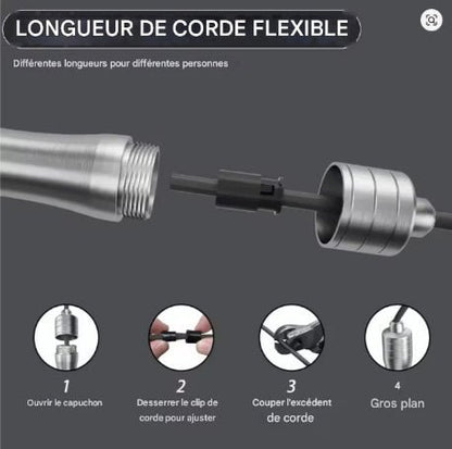 Photo ajustement longueur corde a sauter