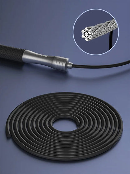 Câble métallique de corde à sauter professionnelle – détail de l’âme interne