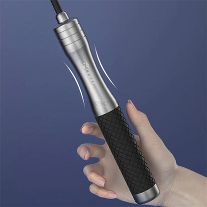 Poignée en alliage d’aluminium avec grip en silicone – corde à sauter professionnelle