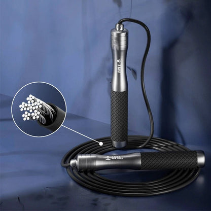 Corde à sauter Noir & Argent – version Standard, vue rapprochée