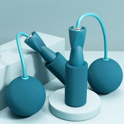 Corde a sautel sans fil bleu