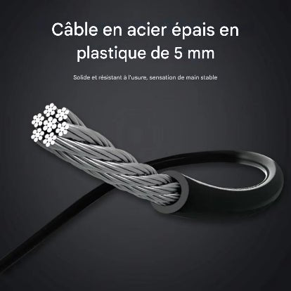 Corde a sauter cable en acier cinq millimetres
