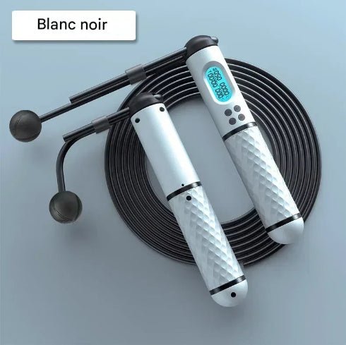Corde a sauter blanche et noir