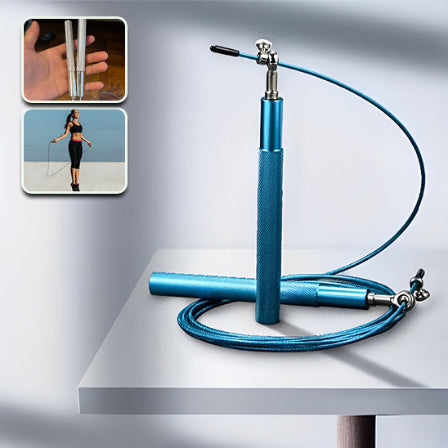 Corde a sauter couleur bleu acier