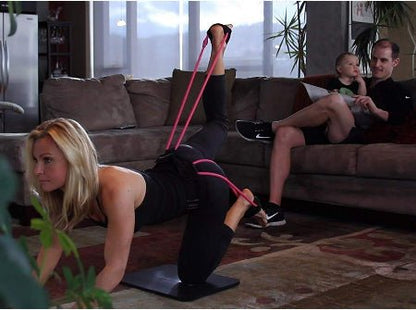 Elastique musculation fessiers maman entrainement salon