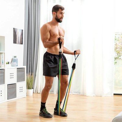 Elastique musculation homme entrainement interieur