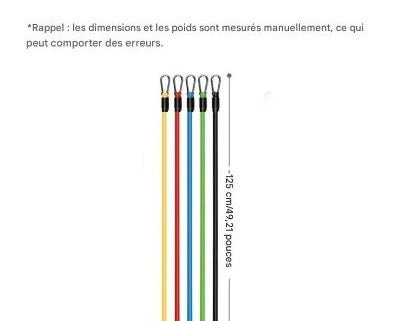 Elastique musculation longueur