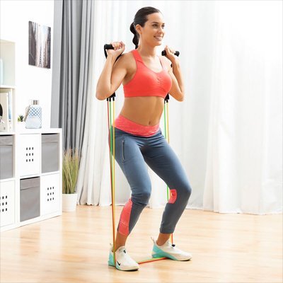 Elastique musculation femme entrainement maison
