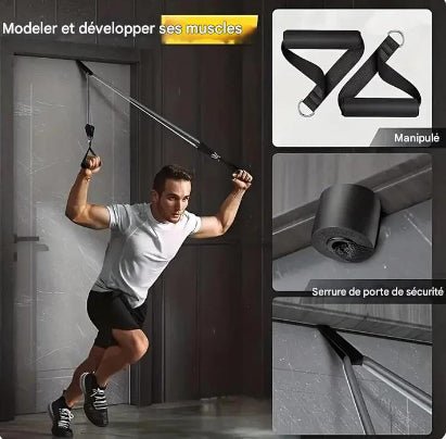 Elastique musculation multi exercices homme entrainement