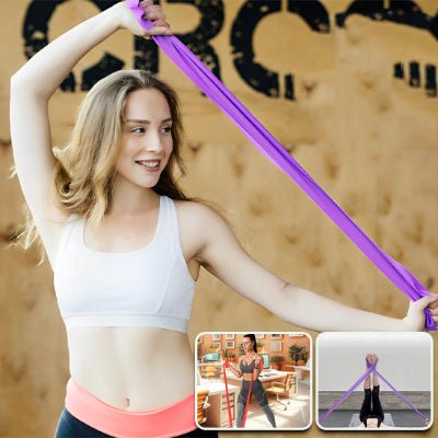 Élastique musculation violet femme exercice travail