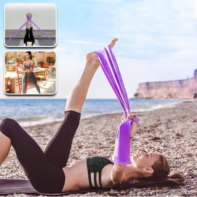 Élastique musculation femme exercices plage