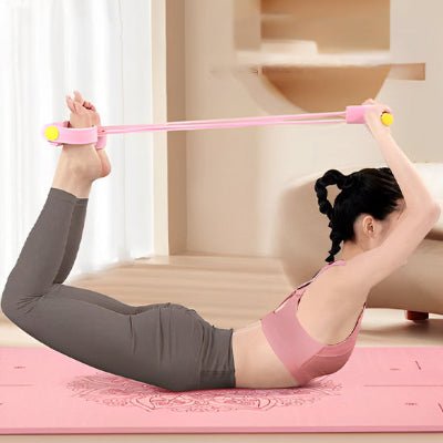 Élastique musculation femme mouvement etirement