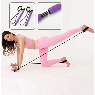 Elastique musculation femme sol extension jambe