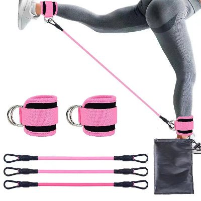 Élastique musculation ensemble rose