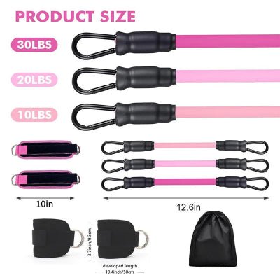 Élastique musculation rose resistance variable