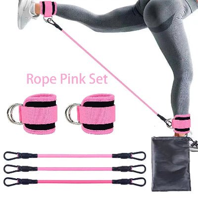 Élastique musculation rose femme extension jambe 