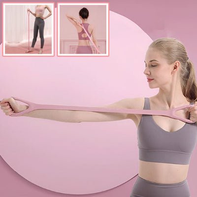 Élastique musculation femme execute trois exercices