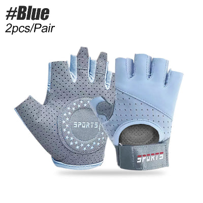 Gant musculation femme couleur bleu