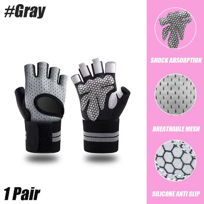 Gant musculation gris pour femme avec silicone absorbant