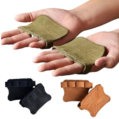 Gant musculation montrer dans les couleurs kaki et noir