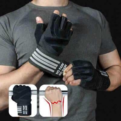 Gant pour musculation avec soutient des poignets