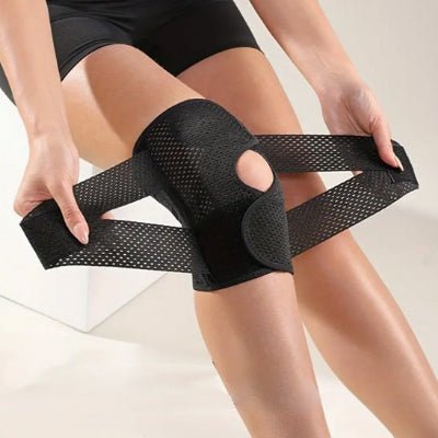 Genouillere sport noir ouverture rotulienn