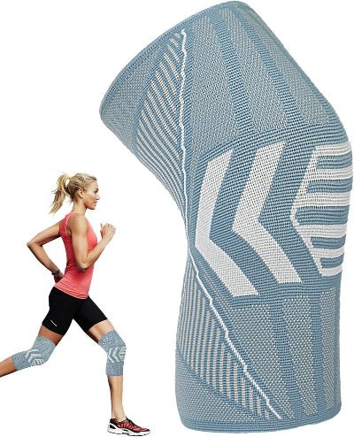 Genouillere sport bleu femme course