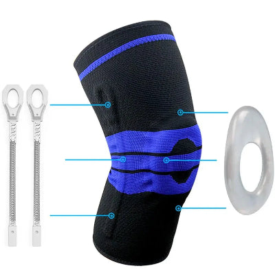 Genouillere sport noir gel rotulien