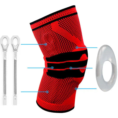 Genouillere sport rotulienne rouge