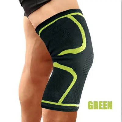 Genouillere sport tissus vert et noir